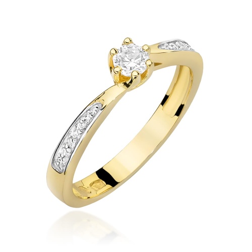 Ring W0453 Diamant 0,15ct Gelbgold 375