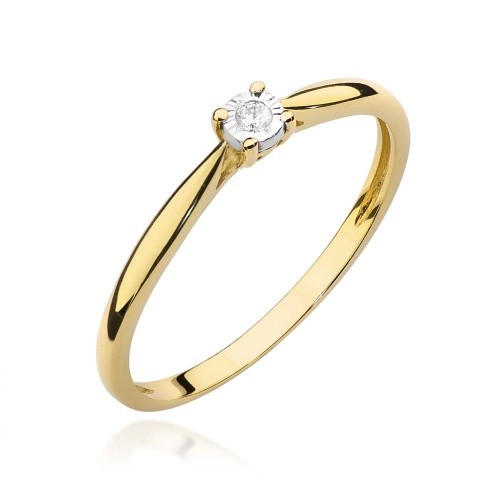 Gyűrű W0461 Gyémánt 0,01ct Sárgaarany 375