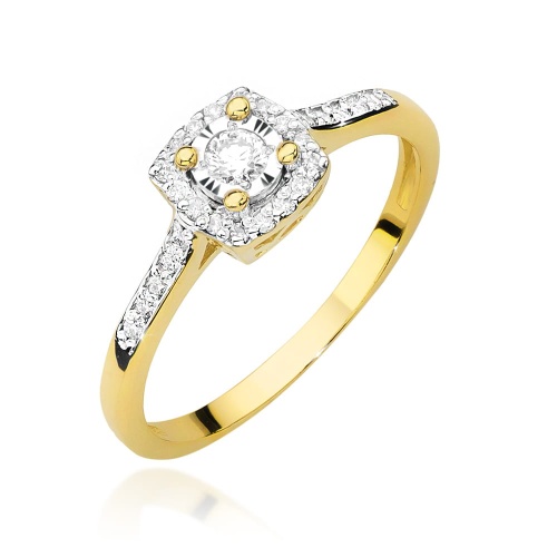 Gyűrű W0462 Gyémánt 0,08ct Sárgaarany 375