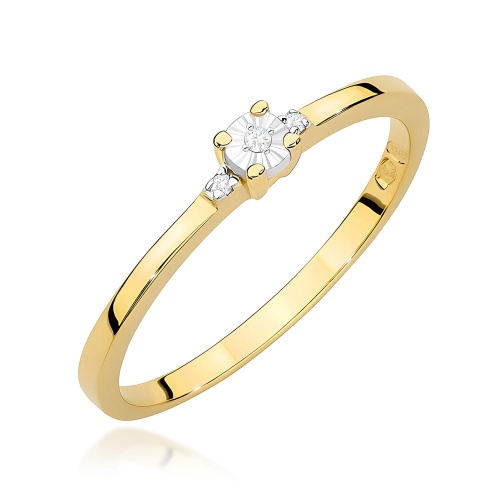 Gyűrű W0464 Gyémánt 0,01ct Sárgaarany 375