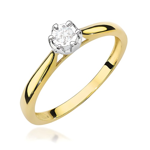 Gyűrű W0468 Gyémánt 0,08ct Sárgaarany 375