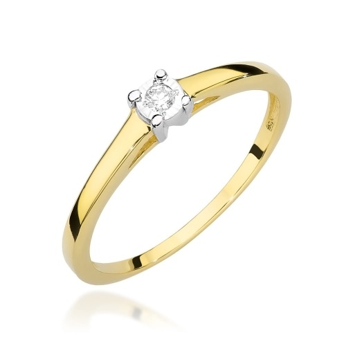 Gyűrű W0471 Gyémánt 0,03ct Sárgaarany 375