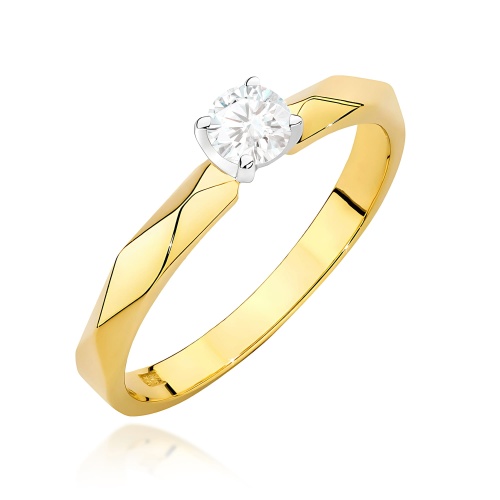 Gyűrű W0484 Gyémánt 0,15ct Sárgaarany 375