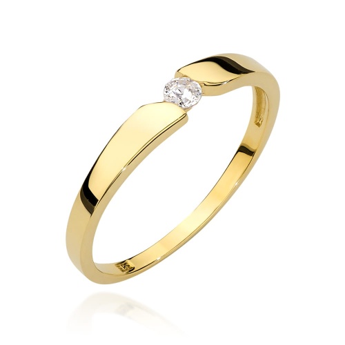 Gyűrű W0554 Gyémánt 0,08ct Sárgaarany 375