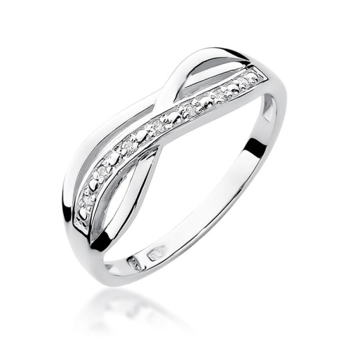 Bague W0090 vec des diamants Or blanc 375
