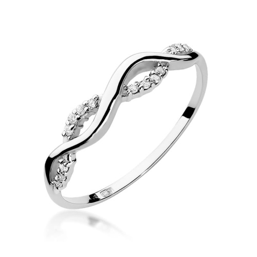 Bague W0096 vec des diamants Or blanc 375