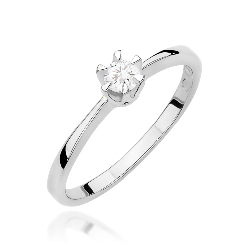 Bague W0111 Diamant 0,15ct Or blanc 375