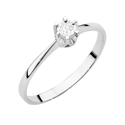 Bague W0111T Diamant 0,03ct Or blanc 375