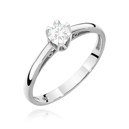 Bague W0133 Diamant 0,15ct Or blanc 375