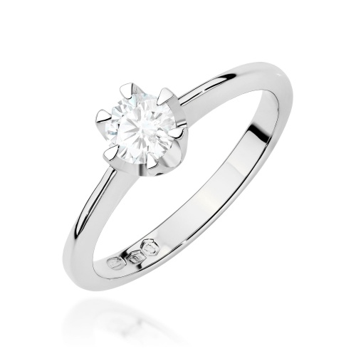 Pierścionek W0220B Diament 0,70ct białe złoto 375