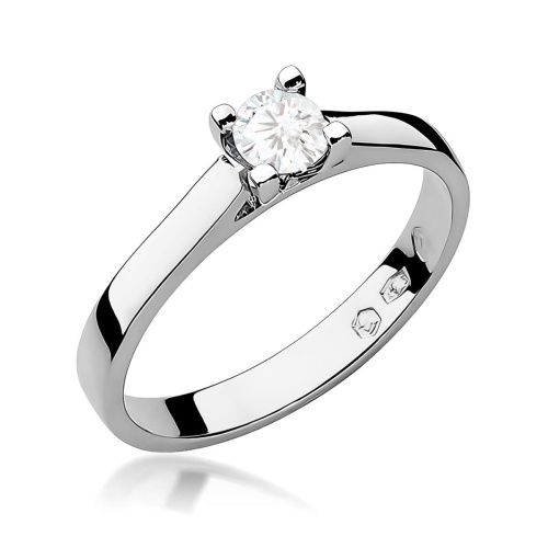 Pierścionek W0221B Diament 0,30ct Białe złoto 375