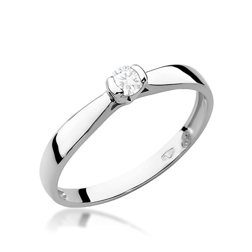 Bague W0223 Diamant 0,10ct Or blanc 375