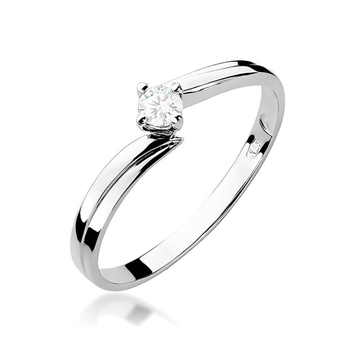 Bague W0231 Diamant 0,10ct Or blanc 375
