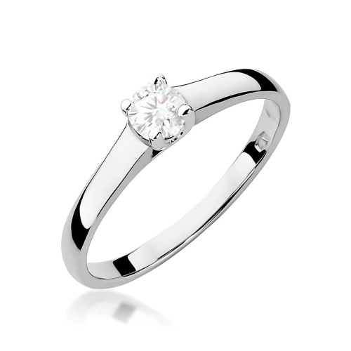 Pierścionek W0239 Diament 0,20ct białe złoto 375