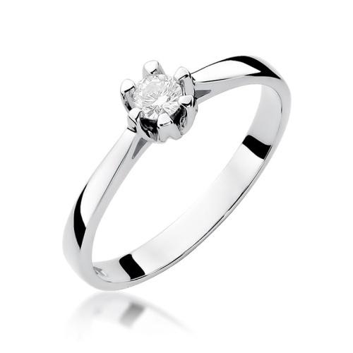 Bague W0299 Diamant 0,12ct Or blanc 375
