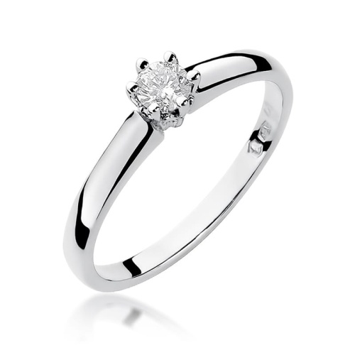 Bague W0317 Diamant 0,20ct Or blanc 375