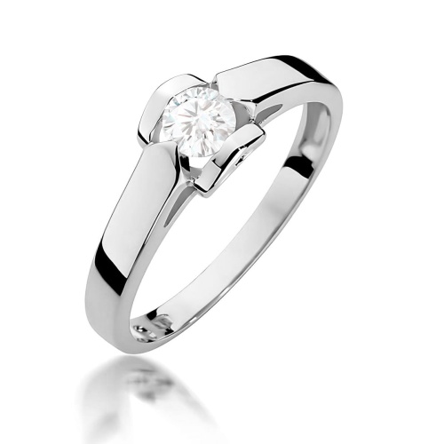 Bague W0320 Diamant 0,30ct Or blanc 375