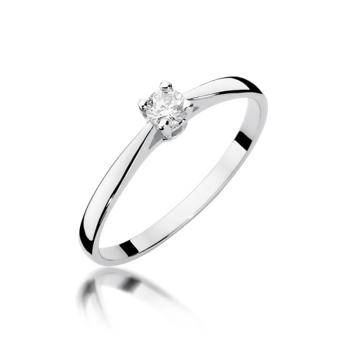 Bague W0335 Diamant 0,15ct Or blanc 375