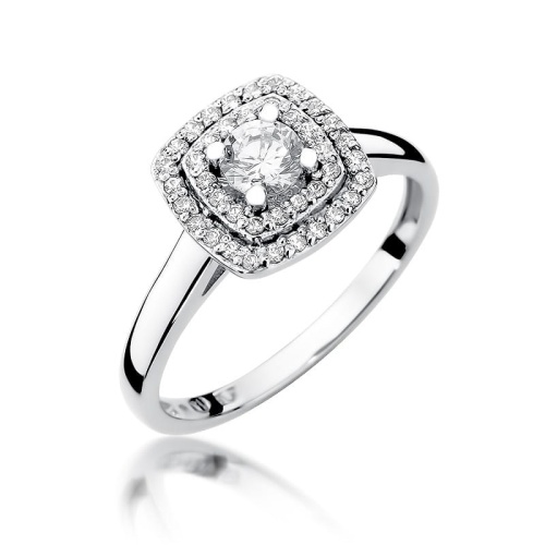 Bague W0345 Diamant 0,30ct Or blanc 375
