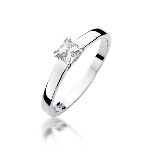Pierścionek W0347 Diament 0,30ct białe złoto 375
