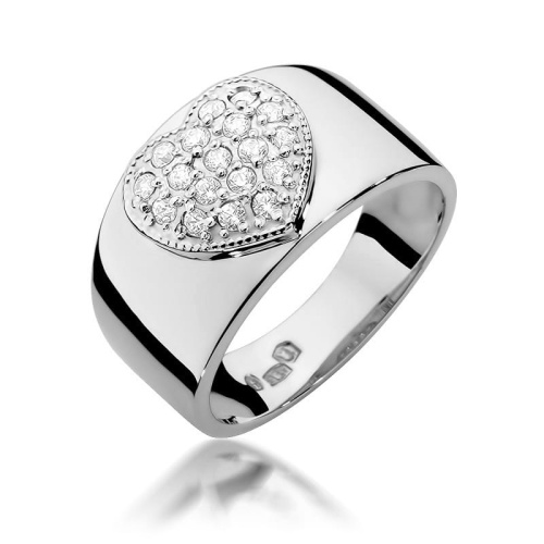 Bague W0352 vec des diamants Or blanc 375