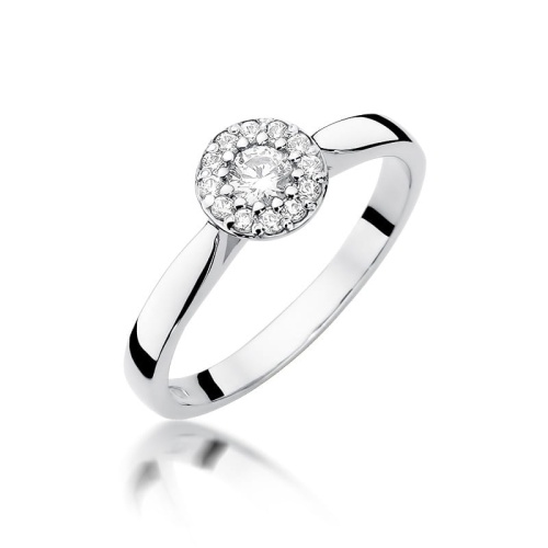 Bague W0362 Diamant 0,12ct Or blanc 375