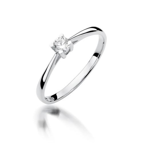 Bague W0367 Diamant 0,15ct Or blanc 375