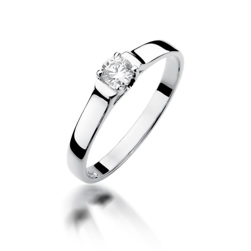 Bague W0381 Diamant 0,18ct Or blanc 375