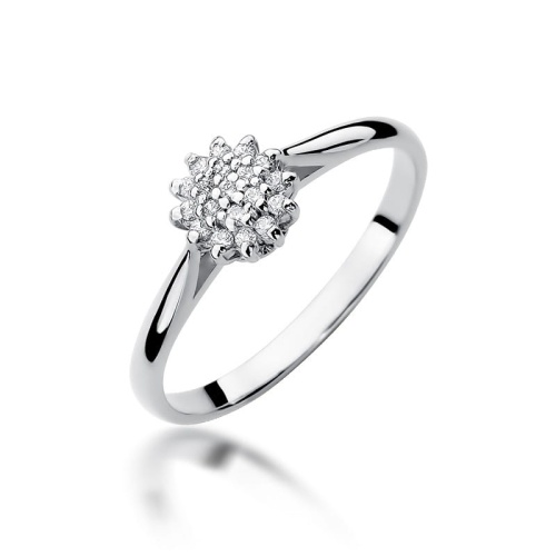 Bague W0401 vec des diamants Or blanc 375