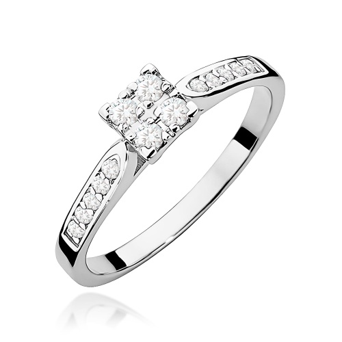 Bague W0402 vec des diamants Or blanc 375