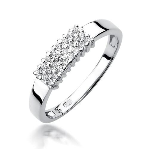 Bague W0418 vec des diamants Or blanc 375