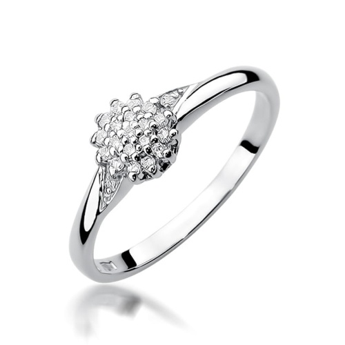 Bague W0419 vec des diamants Or blanc 375