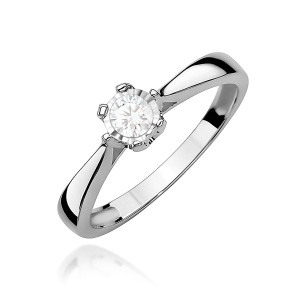Pierścionek W0429 Diament 0,20ct białe złoto 375