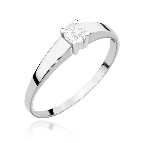 Pierścionek W0524 Diament 0,25ct białe złoto 375