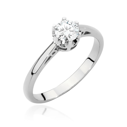 Pierścionek W0542 Diament 0,40ct białe złoto 375