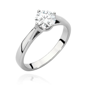 Pierścionek W0543 Diament 0,70ct białe złoto 375