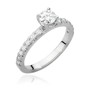 Pierścionek W0546 Diament 0,40ct białe złoto 375