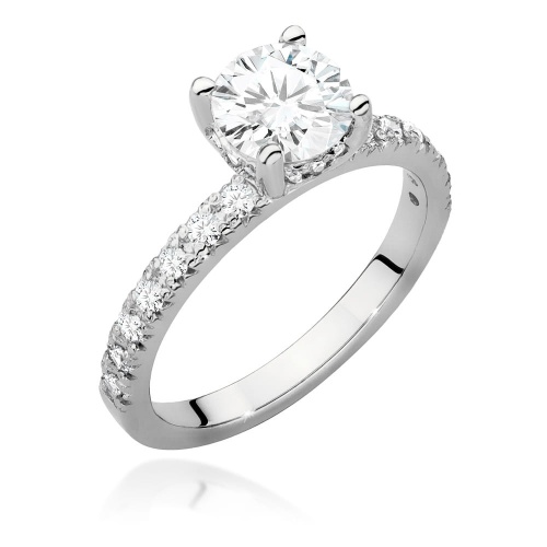 Pierścionek W0546 Diament 1,00ct białe złoto 375