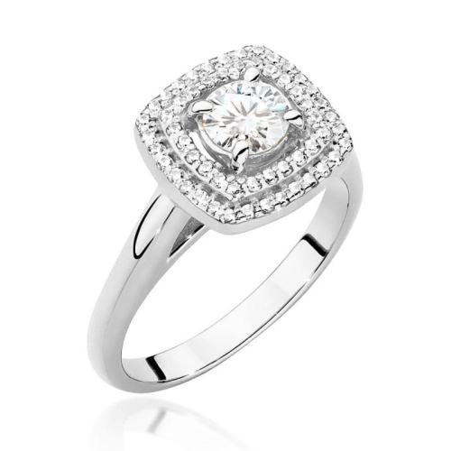Bague W0548 Diamant 0,50ct Or blanc 375