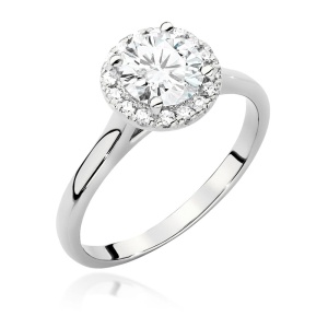 Pierścionek W0550 Diament 1,00ct białe złoto 375