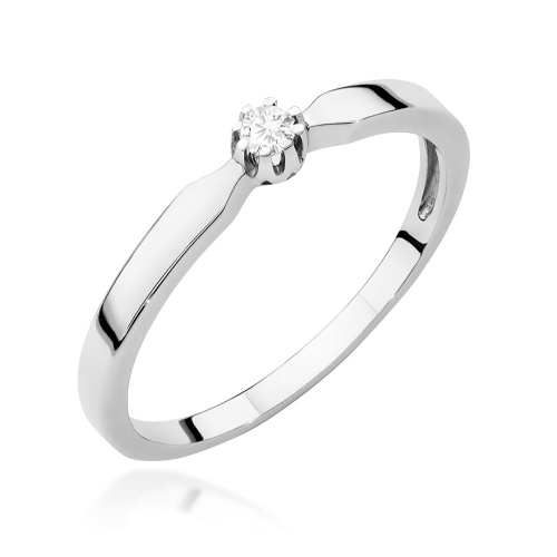 Bague W0561 Diamant 0,04ct Or blanc 375