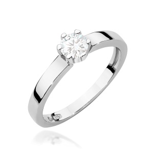 Pierścionek W0562 Diament 0,25ct białe złoto 375