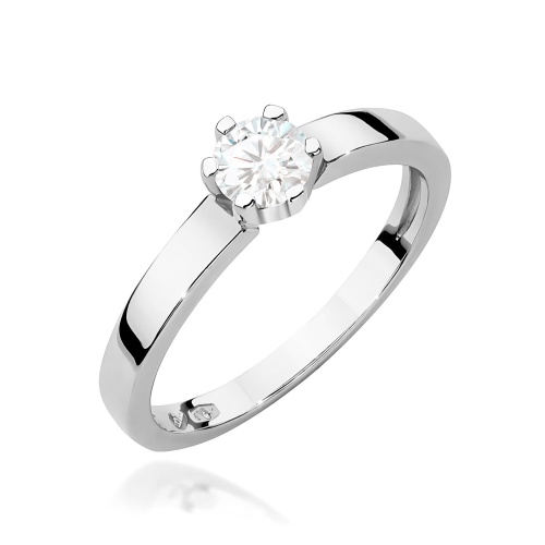 Bague W0562 Diamant 0,25ct Or blanc 375