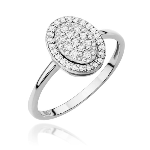 Bague W0570 vec des diamants Or blanc 375