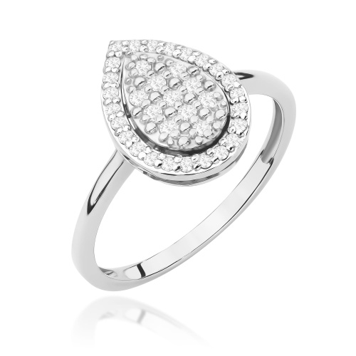 Bague W0571 vec des diamants Or blanc 375