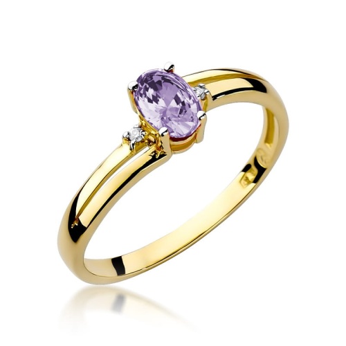 Pierścionek W0068 Tanzanit 0,40ct żółte złoto 375