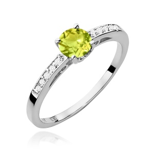 Pierścionek W0066 Oliwin 0,60ct białe złoto 375