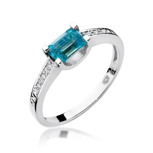 Gyűrű W0105 Topáz Swiss 0,65ct Fehérarany 375