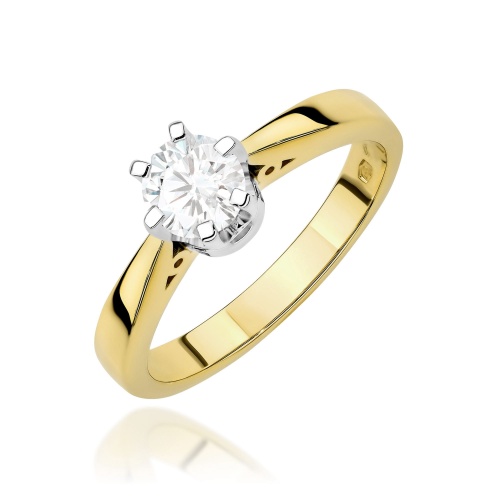 Pierścionek W0234 Diament Laboratoryjny 1,00ct żółte złoto 375