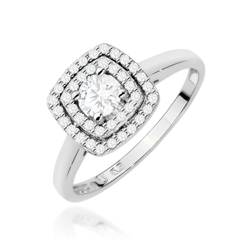 Pierścionek W0345 Diament Laboratoryjny 0,30ct białe złoto 375